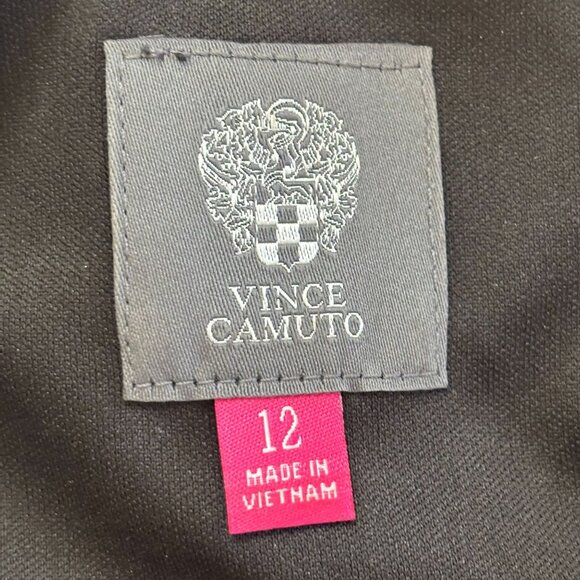 Vince Camuto Gold Sequin Cowl‎ Neck Sleeveless Cocktail Sheath Dress - Size 12 - Picture 8 of 11